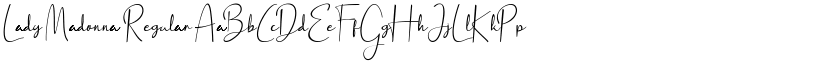 Lady Madonna Regular font