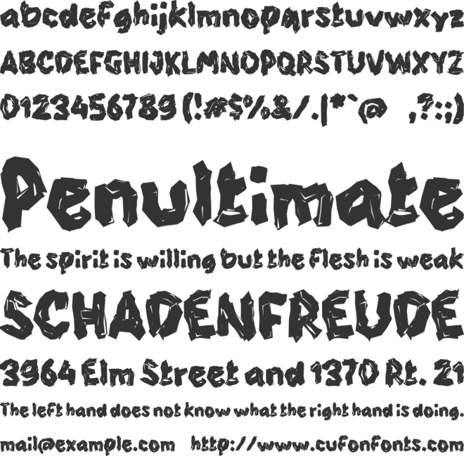 M Makore font preview