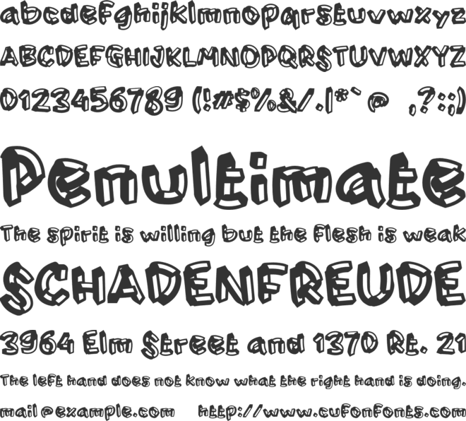 M Munga font preview