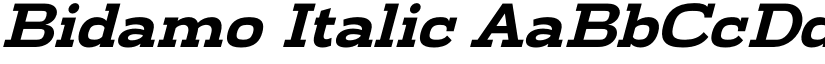 Bidamo Italic font