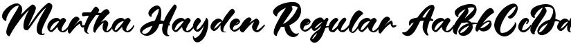 Martha Hayden Regular font