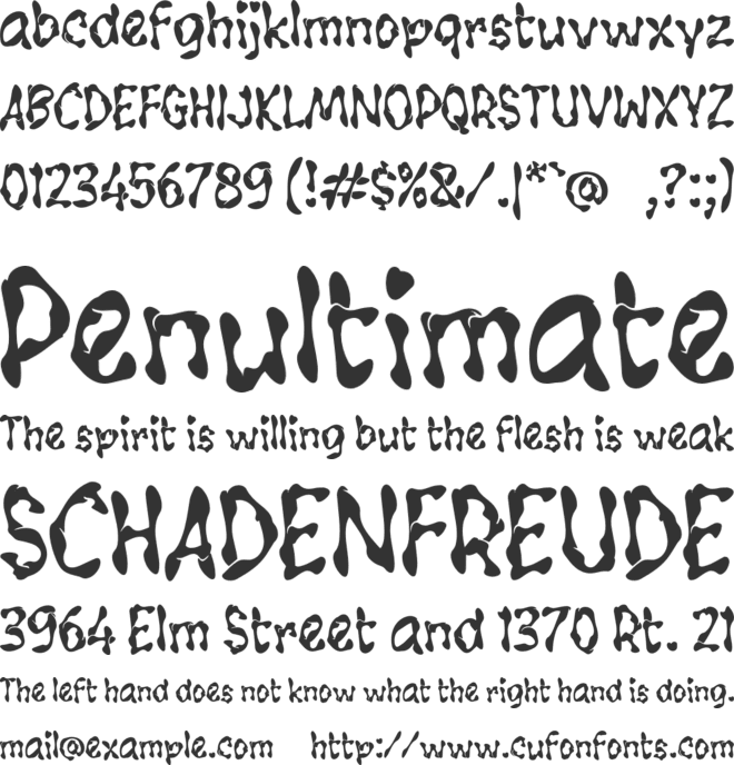 M Mbiezo font preview