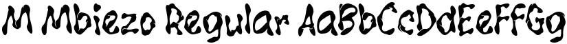 M Mbiezo Regular font