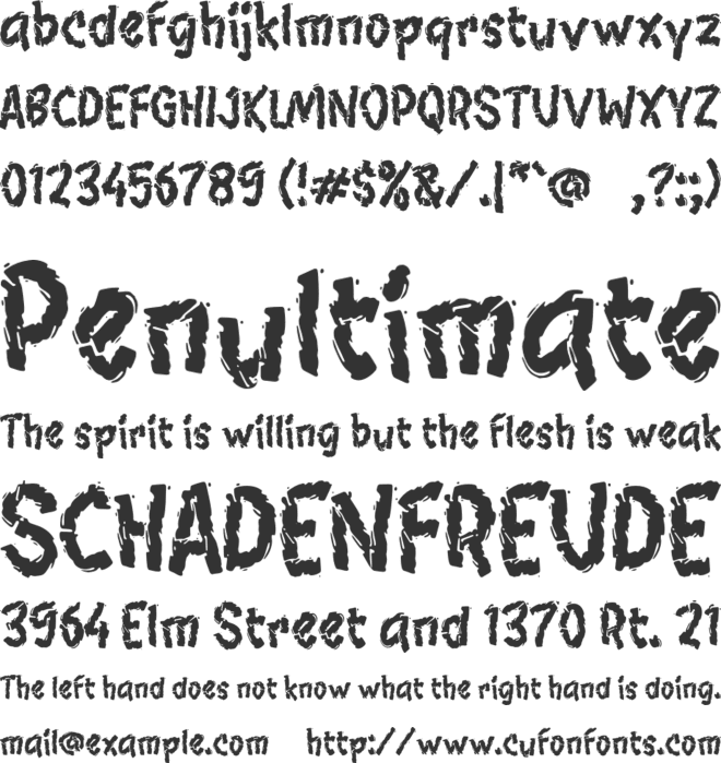 M Mundy font preview