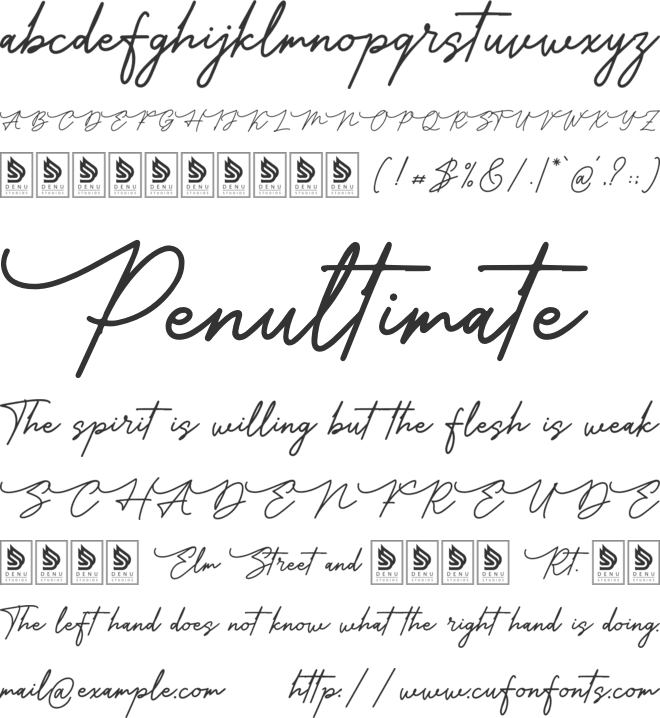 Maffenia Farmales font preview