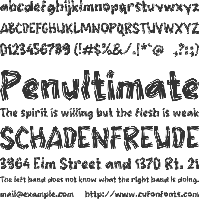 M Meranti font preview