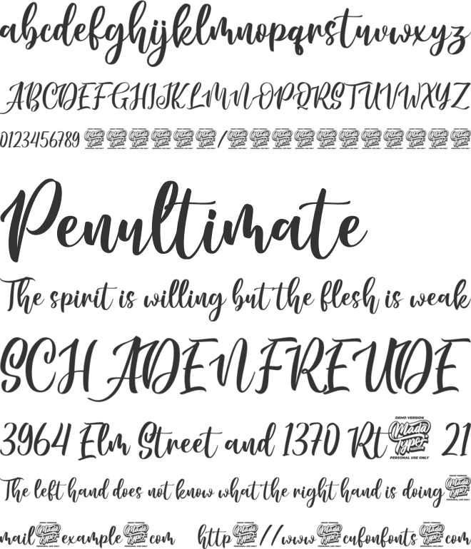 Cambrina font preview