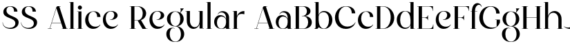 SS Alice Regular font