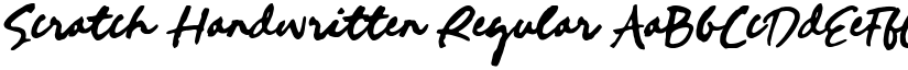 Scratch Handwritten Regular font