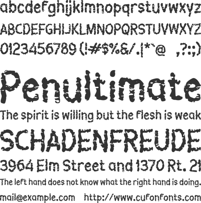 M Mendam font preview