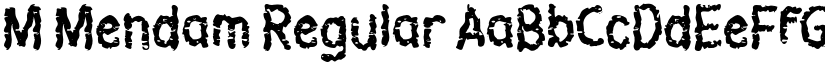 M Mendam Regular font