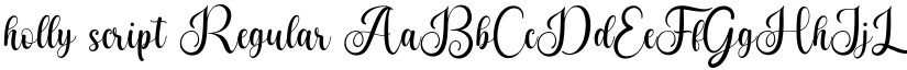 holly script Regular font