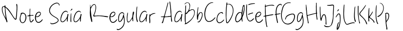 Note Saia Regular font