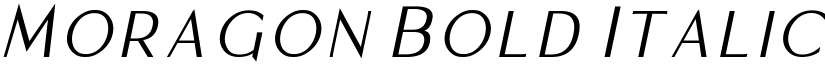 Moragon Bold Italic font