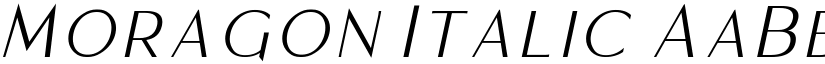 Moragon Italic font