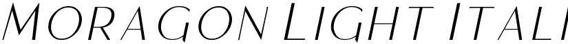 Moragon Light Italic font