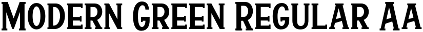 Modern Green Regular font