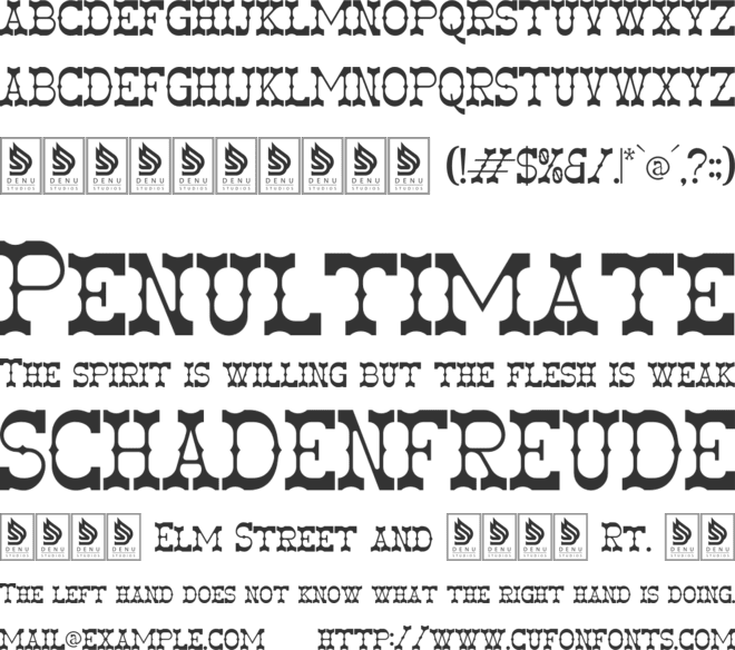 Aldest Tanigo font preview