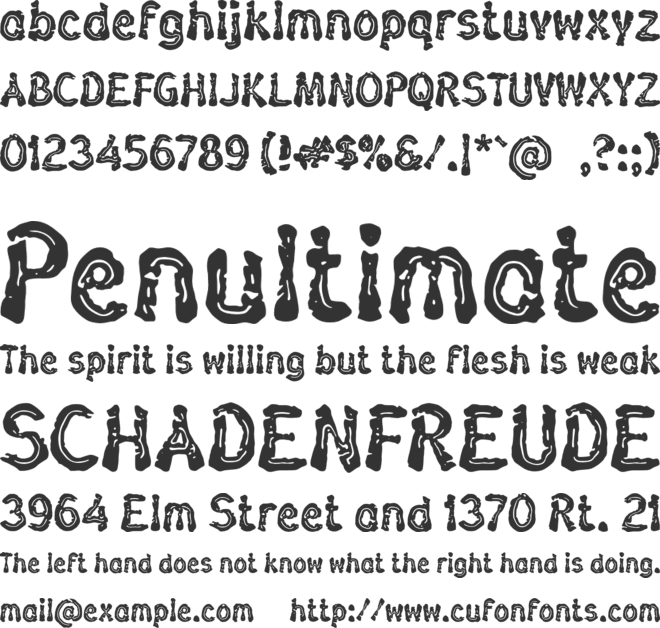 M Midanger font preview