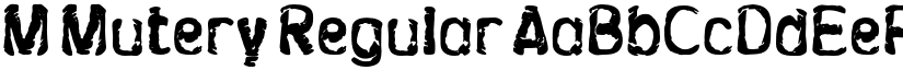 M Mutery Regular font