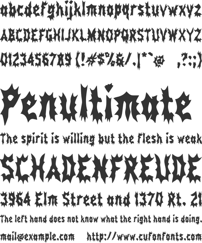 M Metalbass font preview