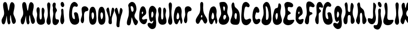 M Multi Groovy Regular font