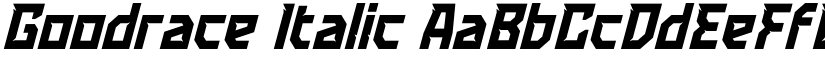 Goodrace Italic font