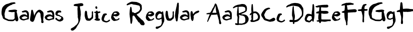 Ganas Juice Regular font
