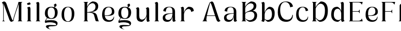 Milgo Regular font