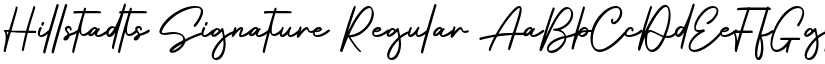 Hillstadts Signature Regular font