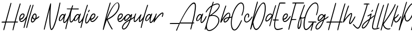 Hello Natalie Regular font