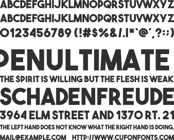 The Bold Font font preview