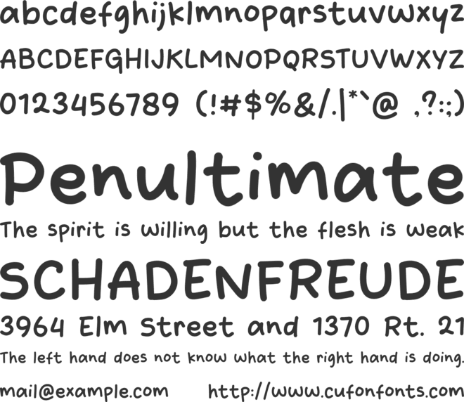 Mang Gondrong font preview