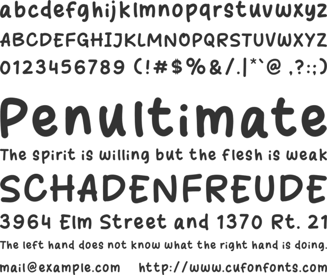 Susah Kali font preview