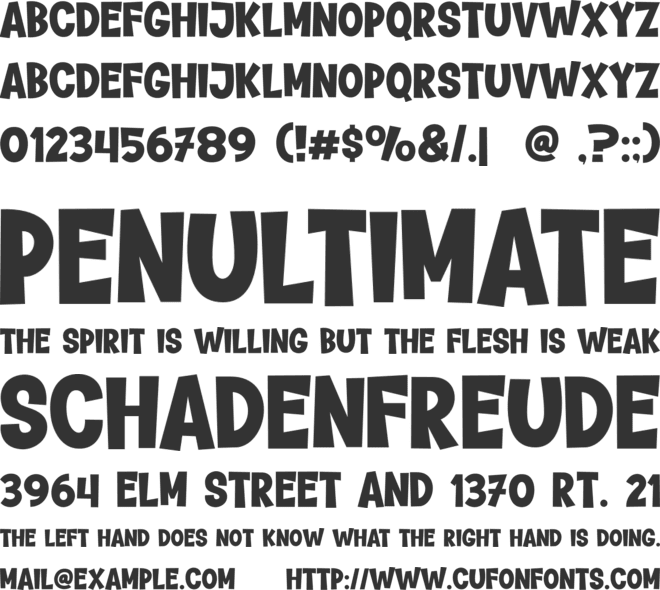 Bread Dream font preview