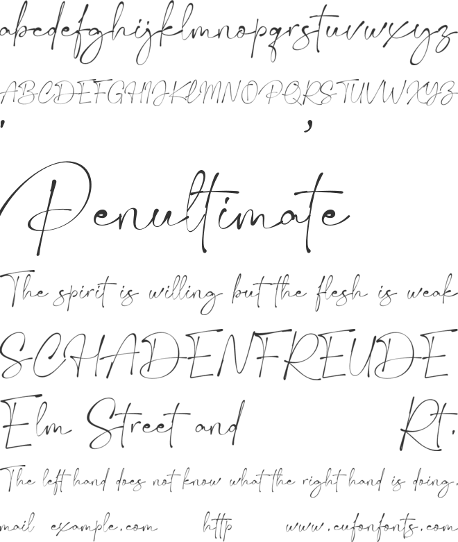 Matilda Destinee font preview