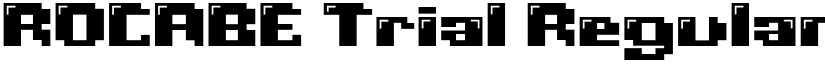 ROCABE Trial Regular font