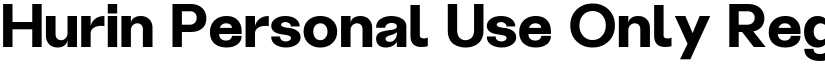Hurin Personal Use Only Regular font