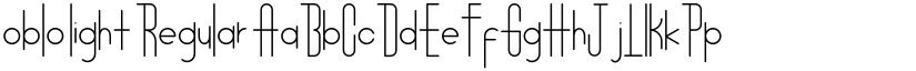 oblo light Regular font