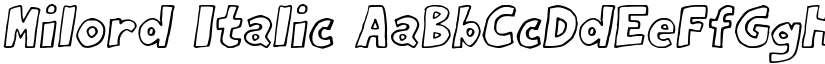 Milord Italic font