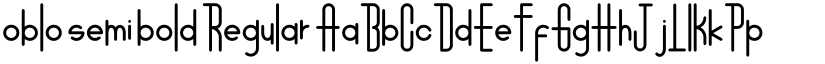 oblo semi bold Regular font