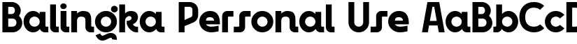 Balingka Personal Use font
