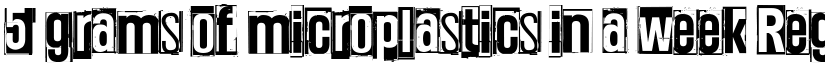 5 grams of microplastics in a week font download