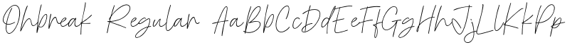 Ohbreak Regular font