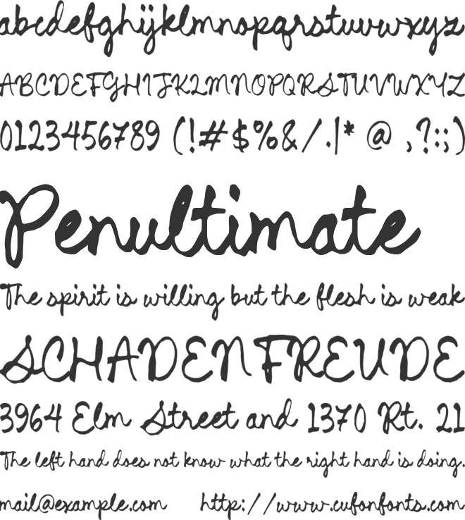 Austrian Torte font preview