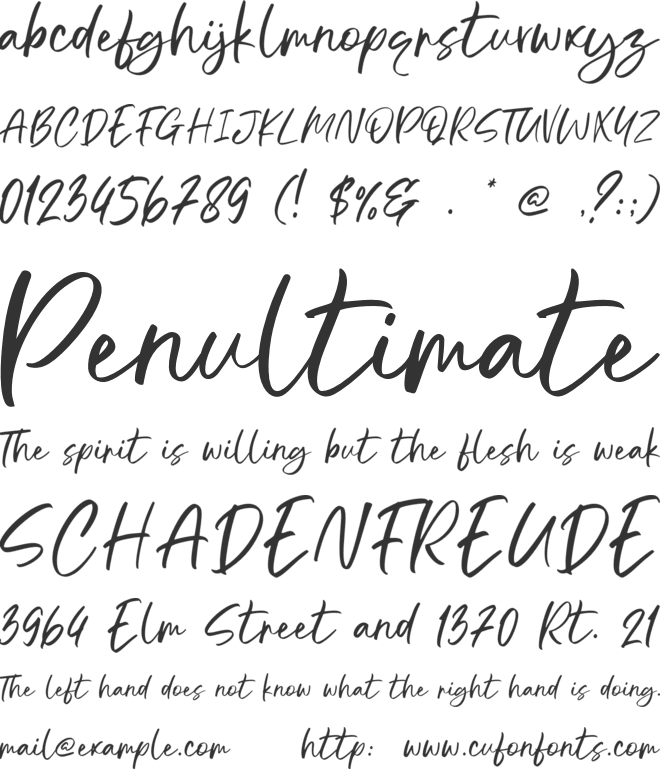 Balsign font preview