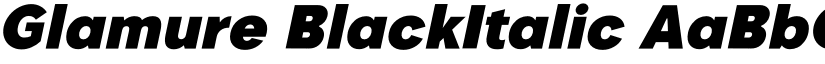 Glamure BlackItalic font