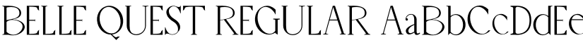 BELLE QUEST REGULAR font
