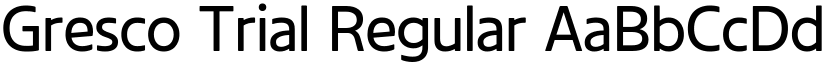 Gresco Trial font download