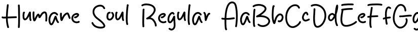 Humane Soul Regular font